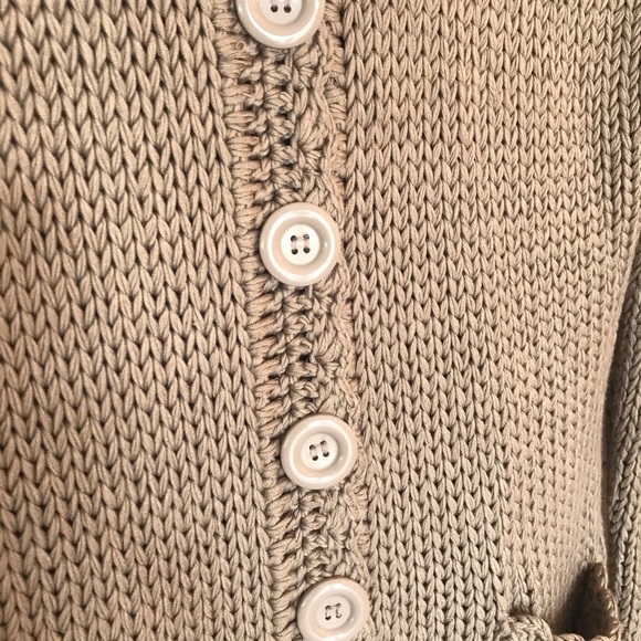 H&M Chunky Knit Sweater Cardigan Size Large - Picture 9 of 10